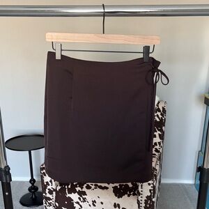 a new day Dark Brown Wrap Skirt